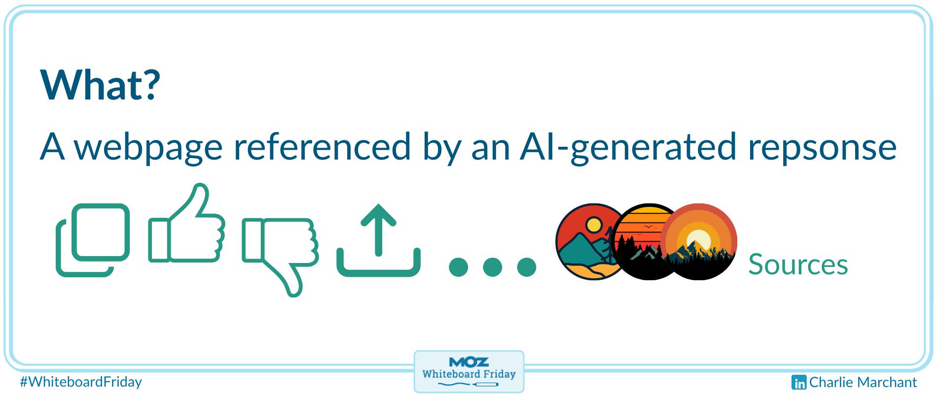 A zoomed-in portion of the whiteboard describing what an AI citation is.